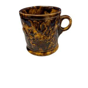 Vintage Rockingham Glazed Stoneware Mug With Handle